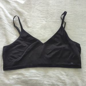 Branwyn Merino Wool Bralette, Black, XL